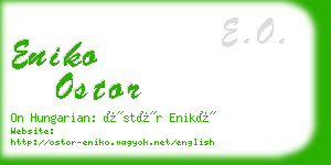 eniko ostor business card